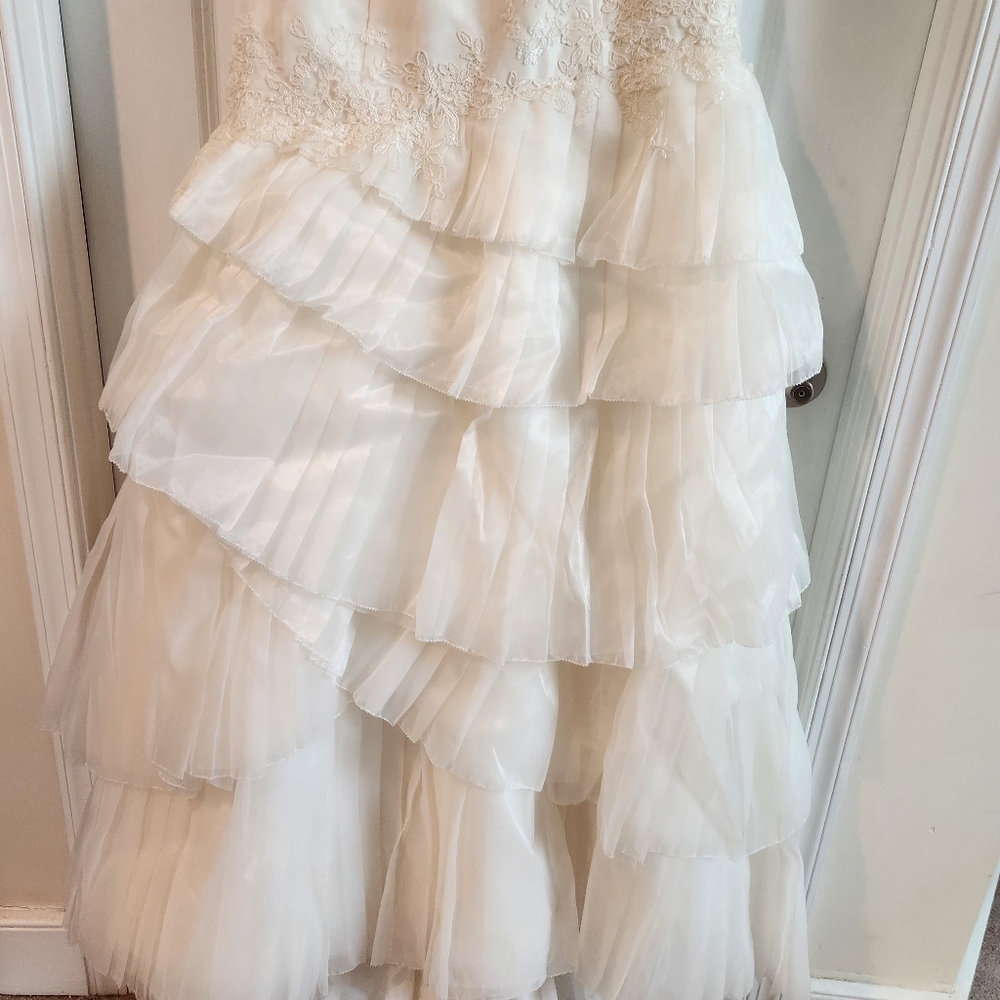 White by Vera Wang cream wedding dress size 10 worn for my vow renwal. - Picture 5 of 9